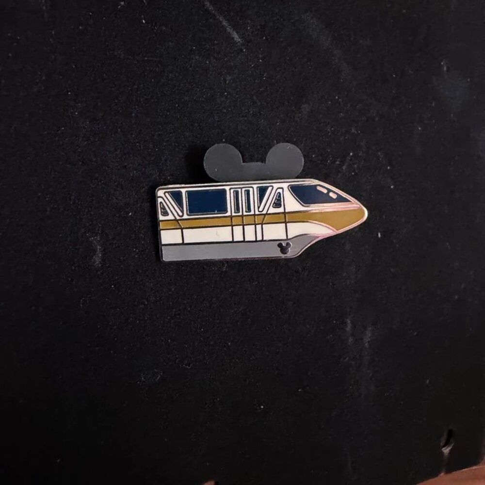 Disney Gold Monorail Hidden Mickey Trading Pin 2007 WDW 4 of 4